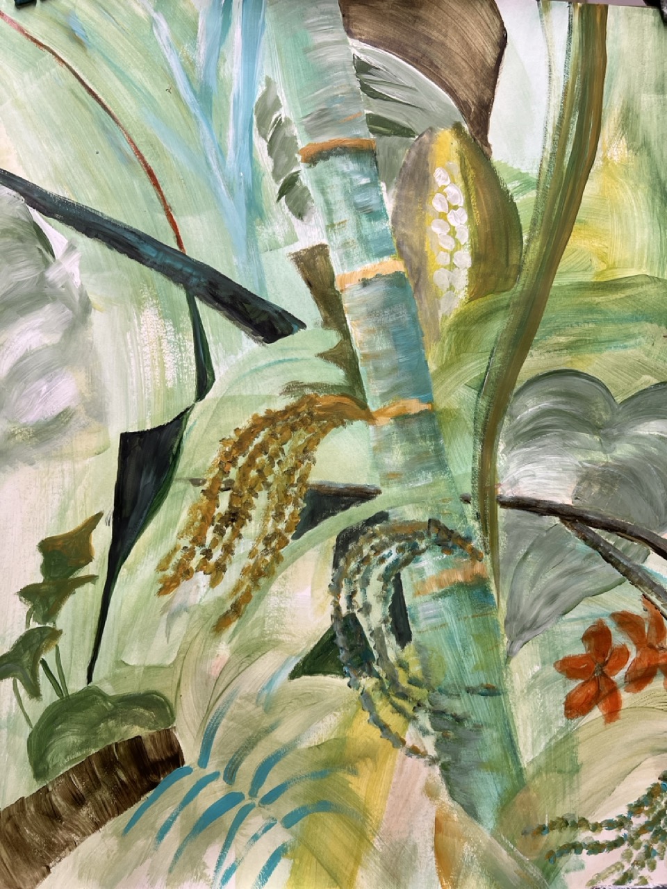 bamboo painting - created during dutch art class