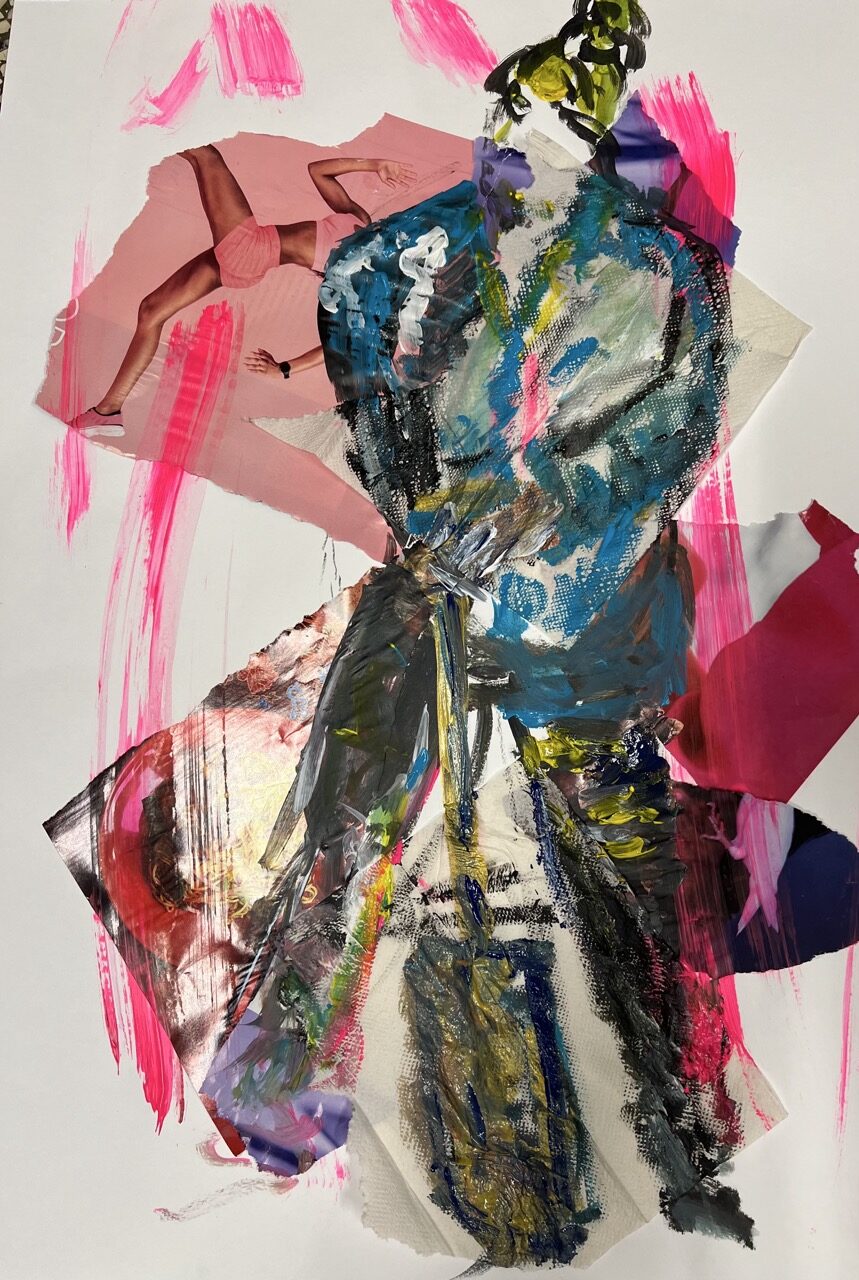 abstract painting of a woman