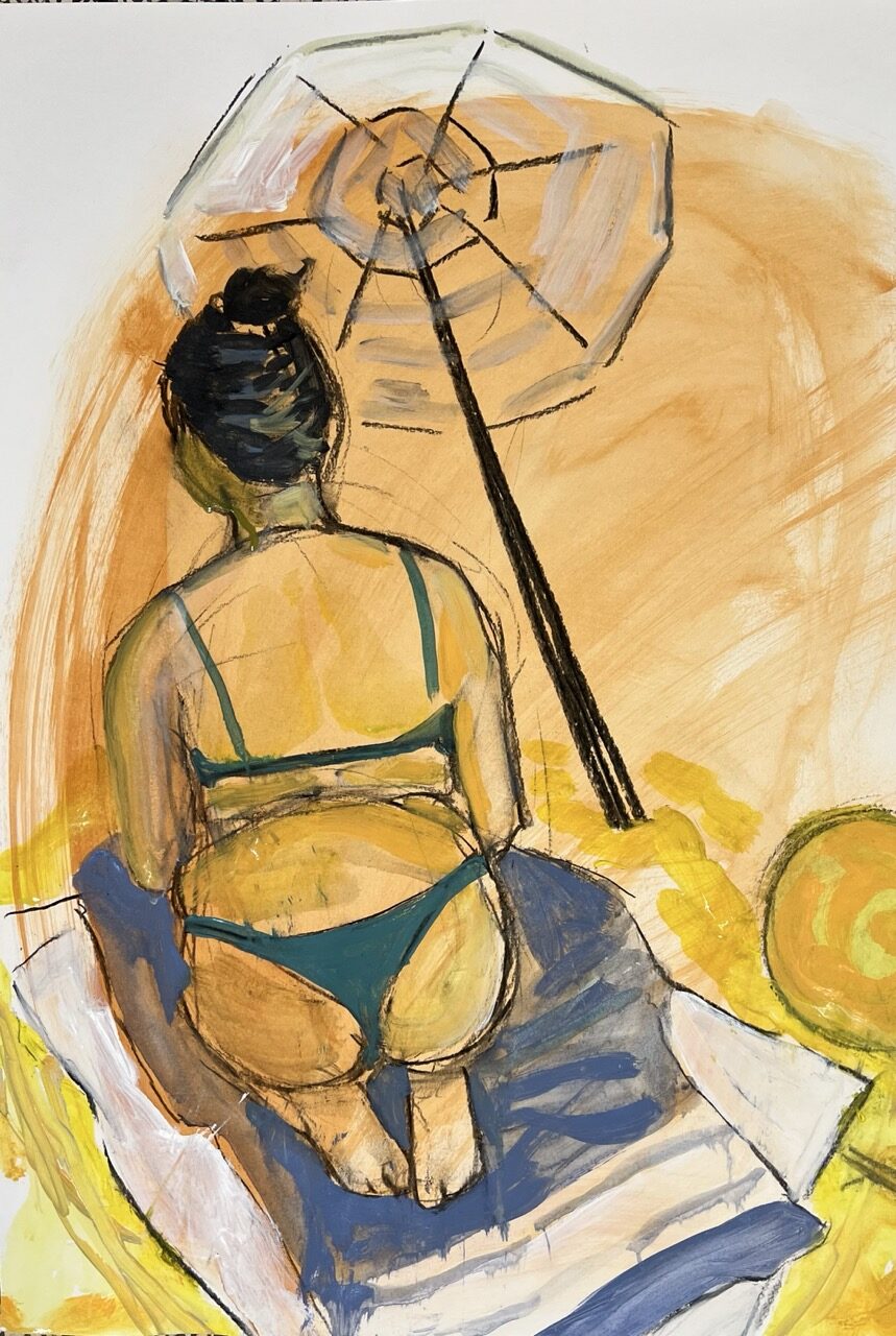 lady at the beach