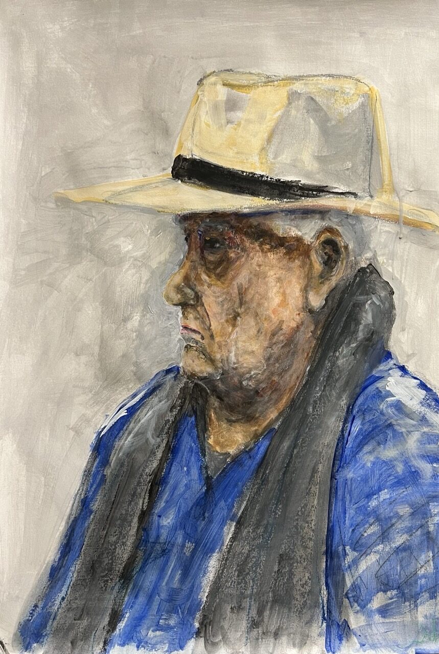 portrait van een man met hoed - dutch art class